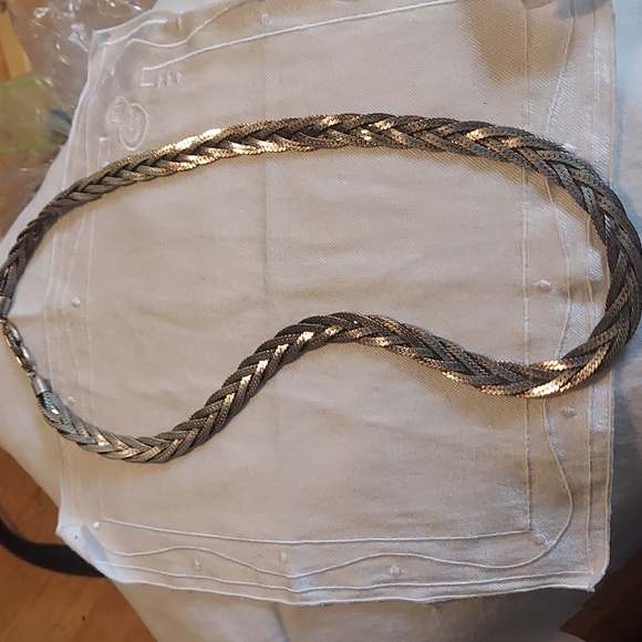 Vintage Sterling Braided Necklace - Picture 5 of 5
